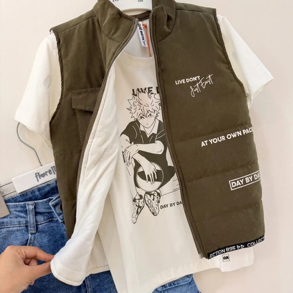 Quenota conjunto tres prendas niño chaleco camisa bermuda - Imagen 4