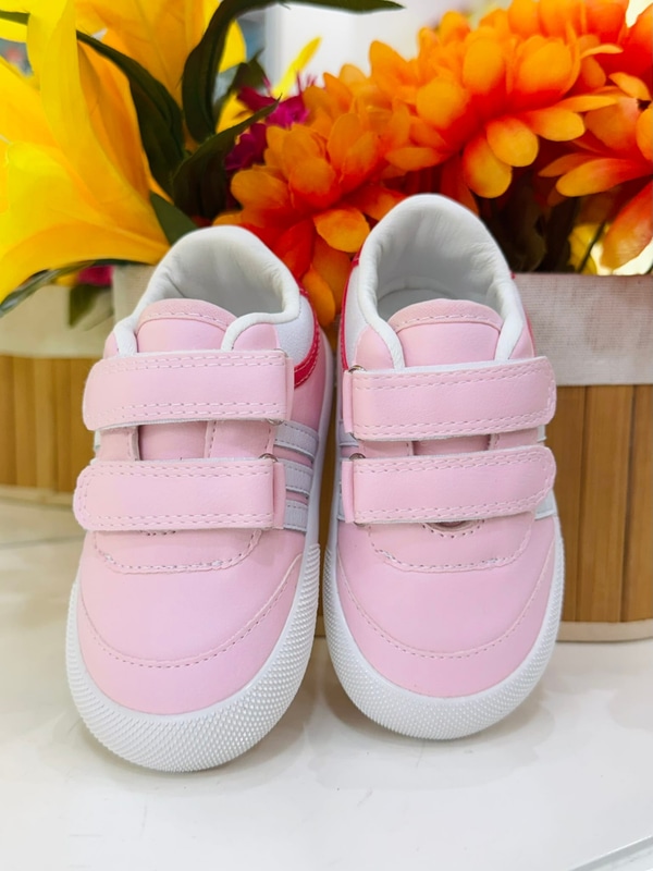 Timo zapato niña rosado cierre magico x fucsia en talon - Imagen 3