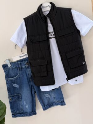 Que nota conjunto tres prendas bermuda camisa y chaleco REF: 11461